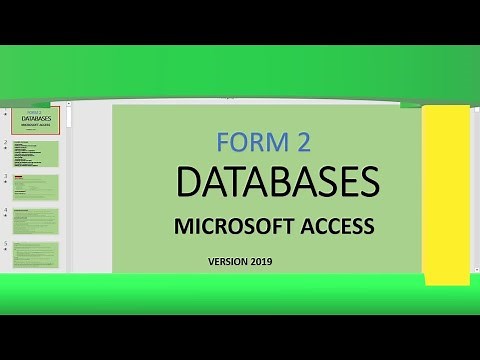 Form 2 Databases | KCSE Syllabus | Computer Studies