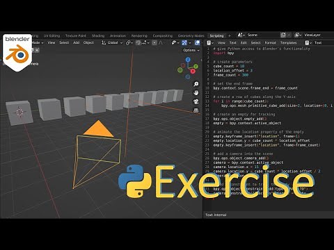 Beginner Blender Python Exercise: Track an empty with a camera