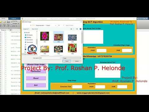Image Steganography Using DCT Algorithm With Source Code | DCT Based Image Steganography Matlab Code