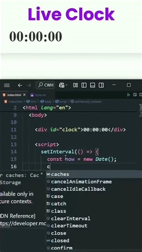 I Built an Analog Clock in 10 Seconds js #javascript​ #coding​ #html​ #web development​ #css​