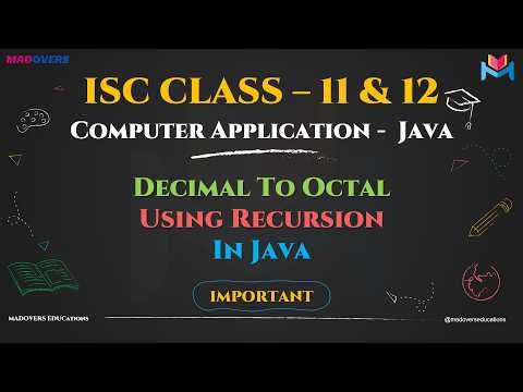 Decimal to Octal Using Recursion in Java | Step-by-Step Explanation 🚀
