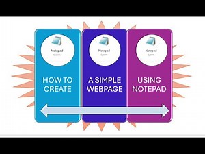 How to use Notepad to Create Webpage (TRY IT NOW)