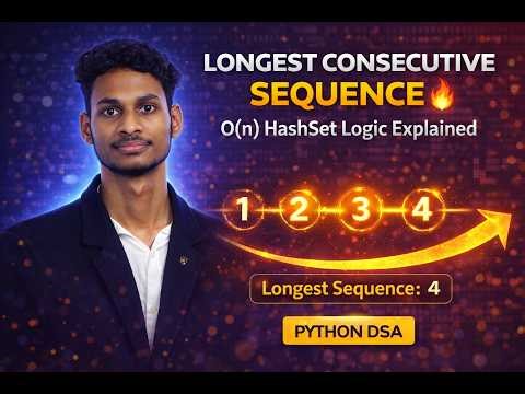 Longest Consecutive Sequence | HashSet Approach | Python DSA
