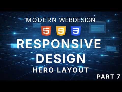 Hero Layout & Responsiv Design | Modern Webdesign #7