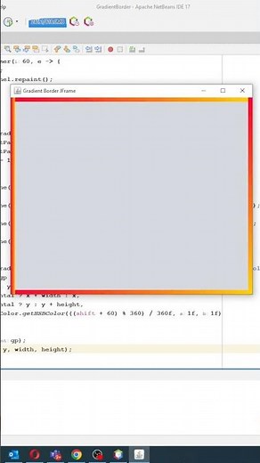 Add Animated Gradient Borders to Java UI! 🔥 | NetBeans Trick #shorts