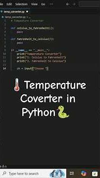convert🌡️temperature - Celsius to Fahrenheit and Fahrenheit to Celsius #python #programming #coding