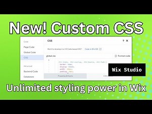 NEW! Custom CSS in Wix Studio and Editor X