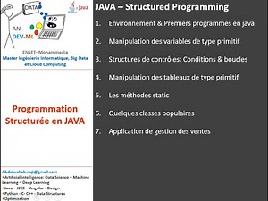 Les bases de la programmation JAVA