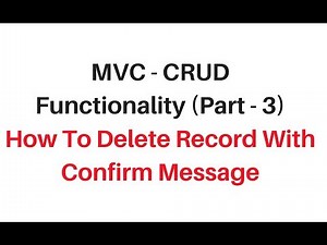 mvc crud operation delete the record with confirm javascript