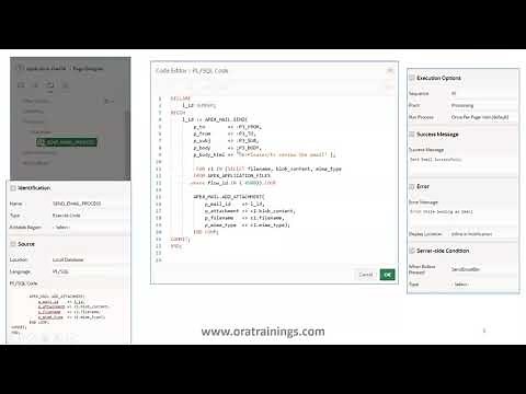Oracle APEX - Email Using : APEX_MAIL.SEND and Send EMail Standard Process
