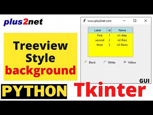 Configuring Tkinter Treeview style background foreground color using Radio buttons