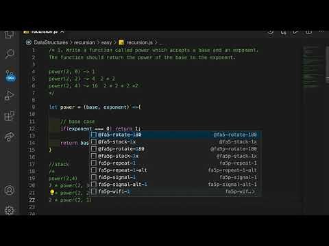 Power function using recursion in Javascript