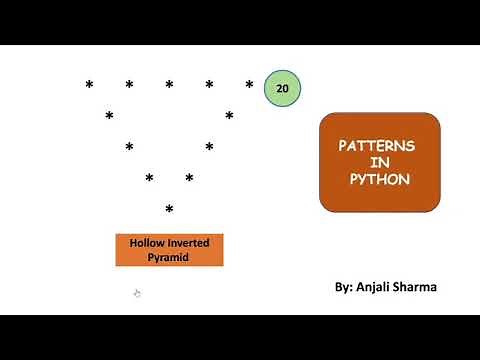 Hollow Inverted Pyramid Pattern | Patterns in Python | Python Lectures |