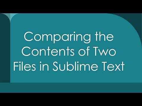 Comparing the Contents of Two Files in Sublime Text