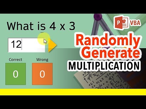 How to make PowerPoint Multiplication Flash Cards Quiz Generator / Interactive Maths Game [PPT VBA]