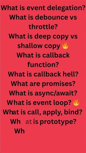Top 50 JavaScript Interview Questions 2026 🔥 Don’t Miss #short