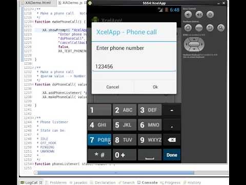 Make and intercept phone calls using JavaScript in your Android App