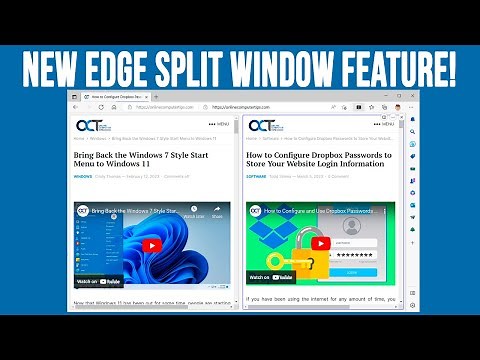 How to Enable and Use the Microsoft Edge Split Screen Feature