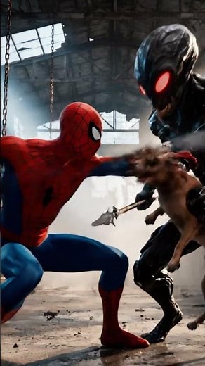 Spider-Man Rescues Dog from Alien Soldier | Epic Warehouse Battle