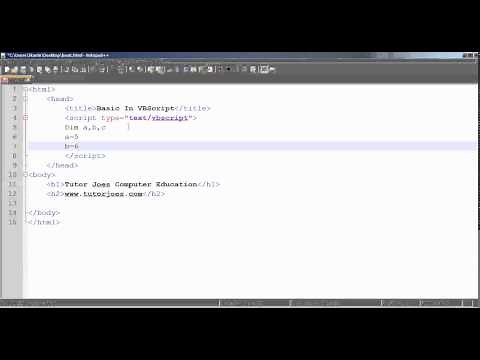 Introduction In VB Script In Tamil