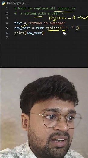 replace spaces with hyphens in python | string replace tutorial