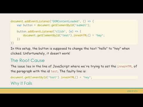 Solving the Issue: Why Your JavaScript Isn't Working in HTML