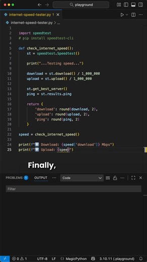 Build your own Internet Speedtester in Python! #python #coding #programming | Laskenta Technologies Limited