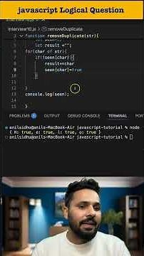 #10 Remove Duplicate Characters in JavaScript | DSA Interview Question #dsa #javascript