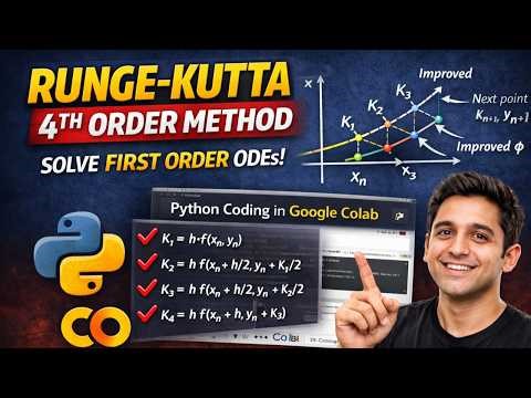 Runge Kutta 4th Order Method Explained | Solve First Order ODEs Step-by-Step with Python