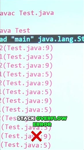 Stack Overflow Error: Infinite Recursion Explained! #shorts