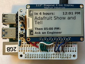 UPDATED GUIDE: Raspberry Pi E-Ink Event Calendar using Python #AdafruitLearningSystem #Blinka @Adafruit @CircuitPython @Raspberry_Pi #EPaper #Eink #Python @MakerMelissa