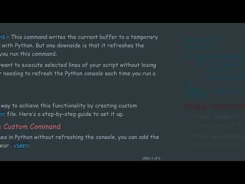 Mastering Vim for Python: Execute Selected Lines without Console Refresh