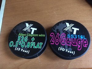 Распаковка Alien Clapton wire 32G+0.3*0.8 5 метров + SS316L 26GA 0.4mm 10 метров