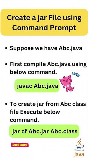 Create a jar File using Command Prompt | Core Java language