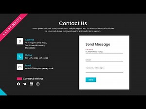 Complete Responsive Contact Us Page in HTML and CSS