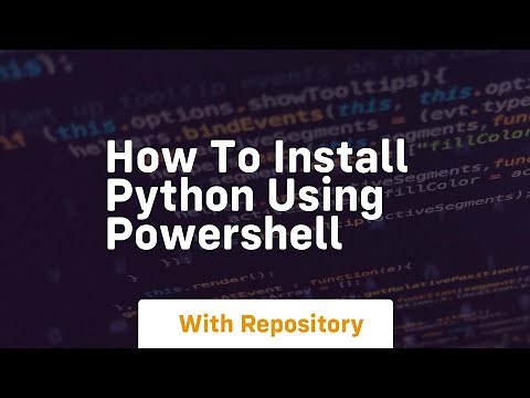 how to install python using powershell