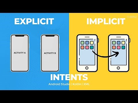 Intents in Android Studio using Kotlin | Explicit Intent and Implicit Intent with Examples