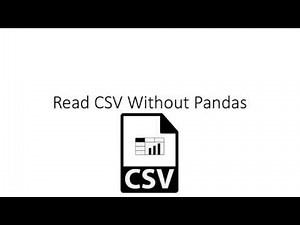 csv reading without pandas