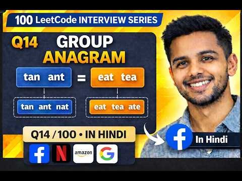 Group Anagrams LeetCode JavaScript | LeetCode #14/100 Interview Series | In Hindi