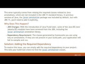 Resolving ClassNotFoundException with javax.annotation.Generated in JDK 11 Projects