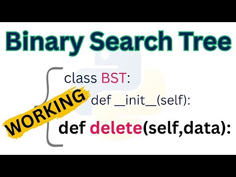 Python Program To Implement Binary Search Tree | Program 6 | Deletion | Example