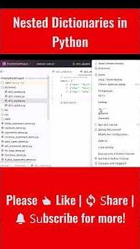 Nested Dictionaries in Python #programmingtutorial #python