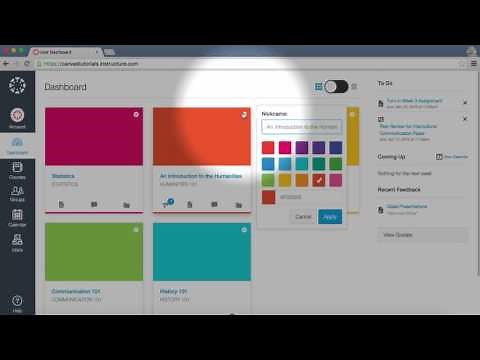 Canvas Overview for Students: Dashboard