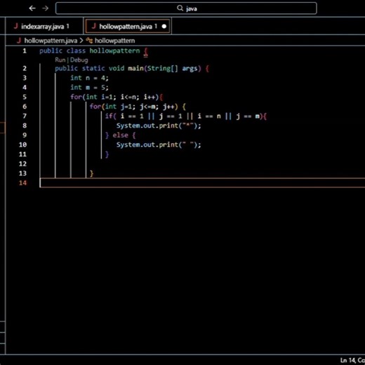 Java TRIANGLE of TERROR! (Hollow Pattern, EASY Code) #coding #java #javacoding #programming #shorts