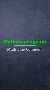 Multi line comments in python | पायथन में मल्टी लाइन comments #coding #pythonlearning #learnpython