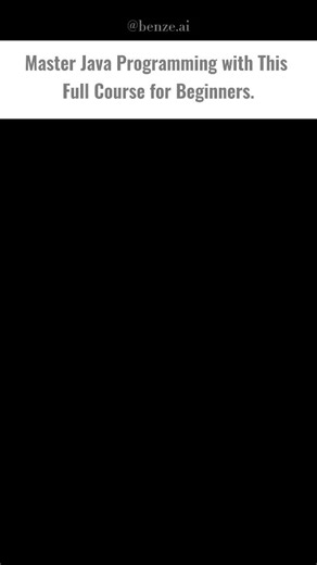 ⌬ AI on Instagram: "Java Full Course Start your Java programming journey with this complete tutorial designed for beginners by Telusko, covering concepts from basic syntax to advanced applications. 🚀🎓 #ai #javaprogramming #learntocode #python #programming #coding #reelsi̇nstagram"