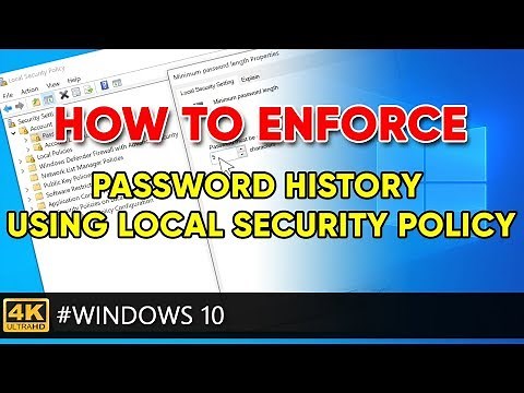 How to enforce password history on Windows 10 using Local Security Policy (secpol).