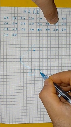 Draw a FAST HARE using the Number Code! 🐇 | Easy Step-by-Step Grid Art