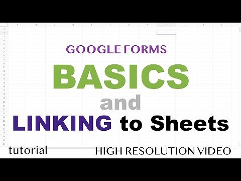 Google Forms with Google Sheets Spreadsheet, How to Link Them Together - Part 1