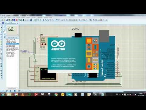 DHT22 Temperature & Humidity Sensor to Arduino Proteus Simulation - Tutorial # 14